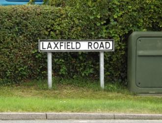 Laxfield Road sign
