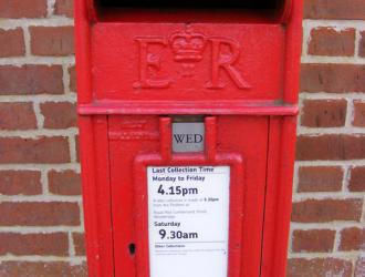 Post box at Village Green