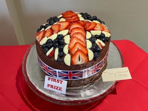 This Cake won First Prize in the Jubilee Bake Off