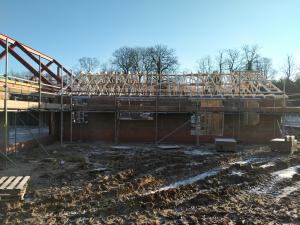 Week beginning 19th Dec 22 Roof Trusses are on