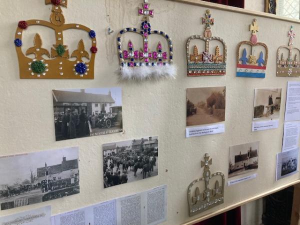 Crowns on display in Church